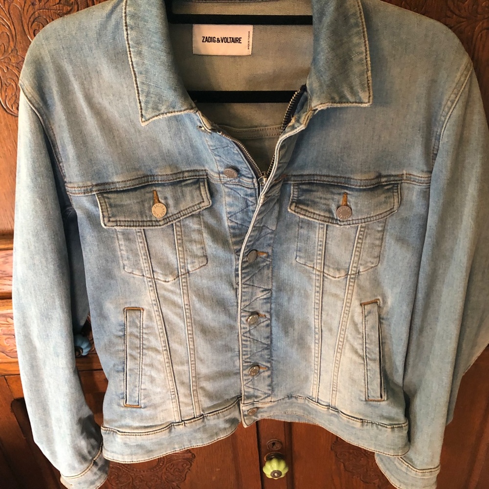ZADIG JEAN JACKET-buttons and zips - Picture 3 of 3